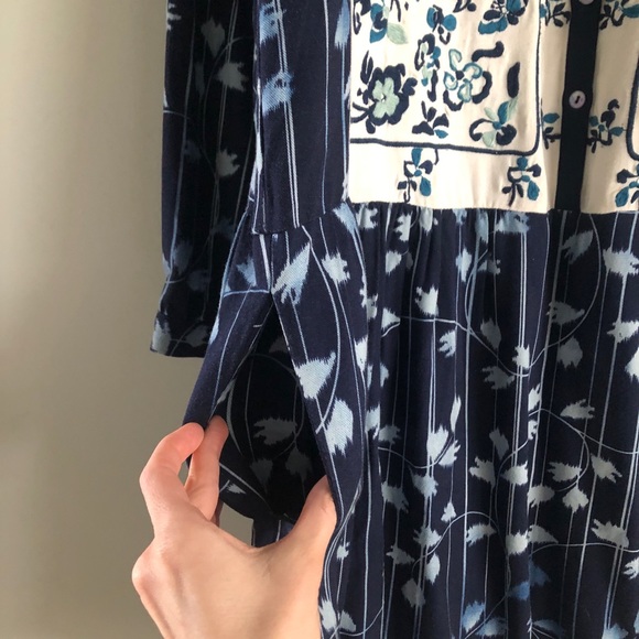 Anthropologie Embroidered Floral Dress w/ Pockets - Picture 5 of 7